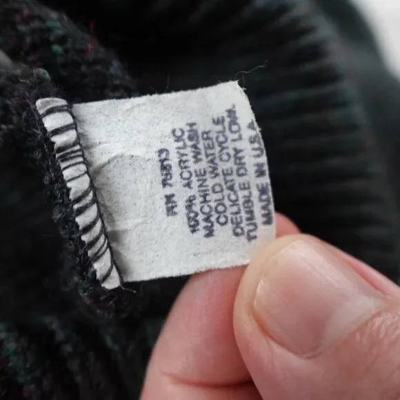 Vintage Poplar Classics Sweater Men's XL Multicolor Knit 100% Acrylic Made USA - Picture 6 of 10